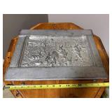 Vintage Embossed Anton Reiche Metal Easter Chocolate Mold with Rabbit Scene