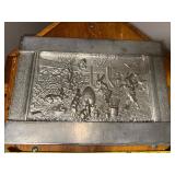 Vintage Embossed Anton Reiche Metal Easter Chocolate Mold with Rabbit Scene