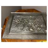 Vintage Embossed Anton Reiche Metal Easter Chocolate Mold with Rabbit Scene