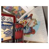 Crafting Supplies Lot: Rug Hooking, Embroidery, Weaving Kit