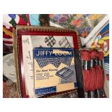 Crafting Supplies Lot: Rug Hooking, Embroidery, Weaving Kit
