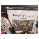 Crafting Supplies Lot: Rug Hooking, Embroidery, Weaving Kit