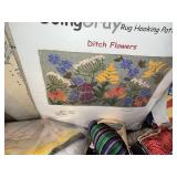 Crafting Supplies Lot: Rug Hooking, Embroidery, Weaving Kit