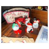 Vintage Christmas Decoration Lot - Ornaments, Figures & More