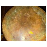 Vintage Metal Mixing Bowl and Brass Pots Set