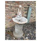 Vintage Garden Fountain with Child Statue