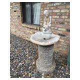 Vintage Garden Fountain with Child Statue