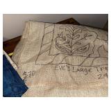 Spruce Ridge Studios Stenciled Rug Hooking Crafting Burlap & Linen Lot