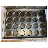 Vintage EKCO Metal Baking Pan with Muffin & Bread Trays