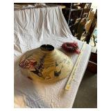 Vintage Christmas Lampshade with Decorative Holiday Wreath