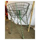 Vintage Wire Plant Stand with Twisted Legs