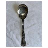 Vintage Sterling Silver Spoon, Bone Letter Opener, Folding Knife Set