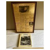 Framed Rhubarb Article & Bibliography Book