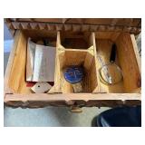 Handcrafted Wooden Chest of Drawers with Intricate Tramp Art Carving