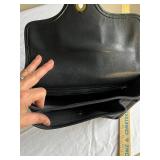 Vintage Coach Black Leather Crossbody Bag
