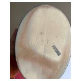 Ceramic Pitcher, Red Jug, and Blue Patterned Bowl Set