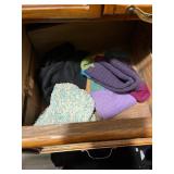 Vintage Wooden Multi-Drawer Storage Cabinet with Glass Fronts - CONTENTS NOT INCLUDED