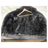 Leather Jacket with Fur Collar, Size S, Made in Korea