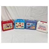 Various Vintage Lunchboxes Including Pound Puppies with Thermos, Nosy Bears, Looney Tunes and It