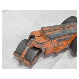 Vintage Orange Metal Toy Steamroller marked "DIESEL"