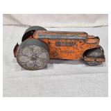 Vintage Orange Metal Toy Steamroller marked "DIESEL"