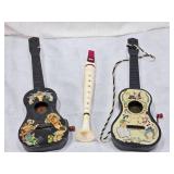 Mattel Toy Instruments including Music Maker Guitars and Recorder
