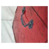 Antique Wooden Trunk with Metal Accents approx 26" long and 13" tall