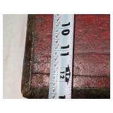 Antique Wooden Trunk with Metal Accents approx 26" long and 13" tall