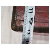 Antique Wooden Trunk with Metal Accents approx 26" long and 13" tall