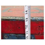 Antique Wooden Trunk with Metal Accents approx 26" long and 13" tall