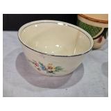 Assorted Vintage and Decorative Ceramics and Clock, Madame Alexander Peter Pan, Covington Stonewear, Rosina bone china cup and saucer made in England, a Taylor & Kent cup, and a Maruhon ware pot from 