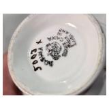 Assorted Vintage and Decorative Ceramics and Clock, Madame Alexander Peter Pan, Covington Stonewear, Rosina bone china cup and saucer made in England, a Taylor & Kent cup, and a Maruhon ware pot from 