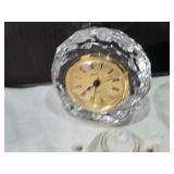 Assorted Vintage and Decorative Ceramics and Clock, Madame Alexander Peter Pan, Covington Stonewear, Rosina bone china cup and saucer made in England, a Taylor & Kent cup, and a Maruhon ware pot from 