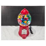 Electric Gumball Machine Model 02-201 with Multicolored Gumballs - Untested, No Outlet Plug