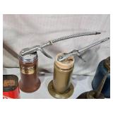 Vintage Oil Cans and Lubricators Collection including brands like Johnson