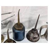 Vintage Oil Cans and Lubricators Collection including brands like Johnson