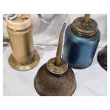 Vintage Oil Cans and Lubricators Collection including brands like Johnson