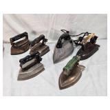 Vintage Electric Irons Including Steem Electric Corp Model 425, Sterling, and American Beauty