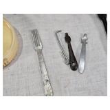 Assorted Vintage and Collectible Items including Poker Chips, Playing Cards, Gold Locket, Pins, Round Playing Cards and More