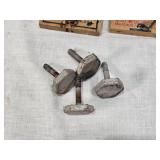 Vintage Victor and McGill Rat Traps, Furniture Casters, and Bolts