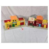 Fisher-Price Playsets - Family Village with Theater and Fire Hall, Also Police Station, Garage, Barber Shop