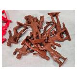 Large Lot of Vintage Plastic Toy Figures Cowboys and Indians