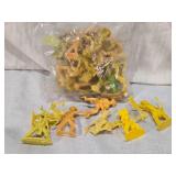 Large Lot of Vintage Plastic Toy Figures Cowboys and Indians
