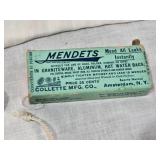 Assorted Vintage Collectibles including ABC Triplicate Club Patch, Microphone Tie Pin, Gold Shoe Keyring, Tie Clip and Novelty Items