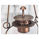 Lot of Antique Hardware and Decor Items Including Metal Lamp, Sign, Dual Towel Hanger and Handles