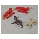 Lot of Vintage Plastic Farm Animal Figures
