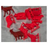 Lot of Vintage Plastic Farm Animal Figures