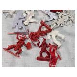 Lot of Vintage Plastic Toy Figures including Tim-Mee Indians and Other Figures