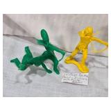 Lot of Vintage Plastic Toy Figures including Tim-Mee Indians and Other Figures