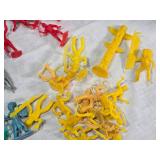 Lot of Vintage Plastic Toy Figures including Tim-Mee Indians and Other Figures